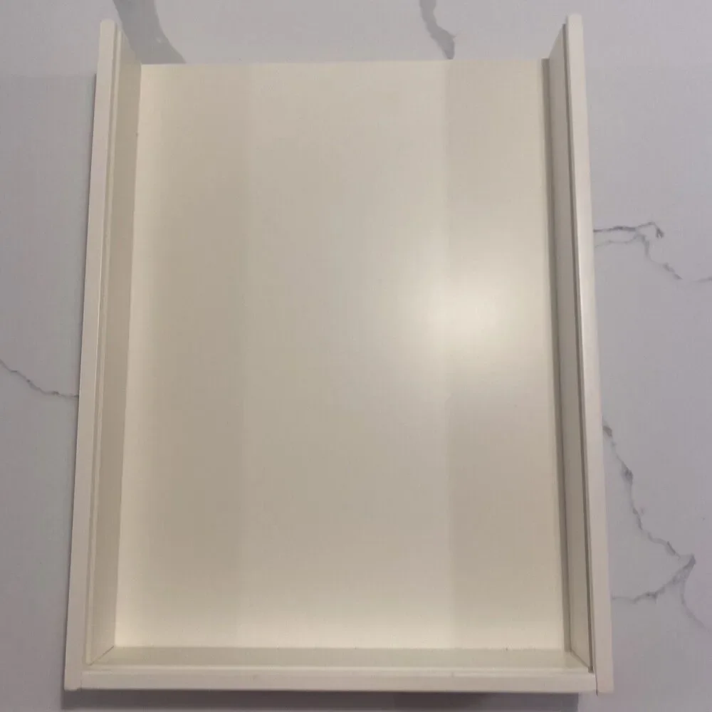 Pottery Barn Small Collector’s Box White Glass 16x12 Display Case Shadowbox